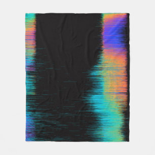 Abstract afbeelding van glitched LED-scherm. Breke Fleece Deken