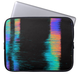 Abstract afbeelding van glitched LED-scherm. Breke Laptop Sleeve