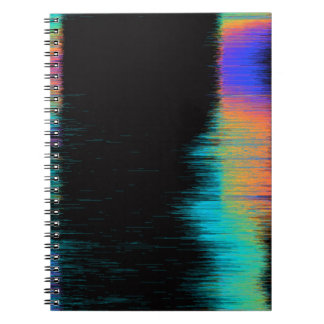 Abstract afbeelding van glitched LED-scherm. Breke Notitieboek