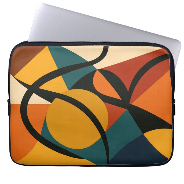 Abstract African Print  Laptop Sleeve (Voorkant)