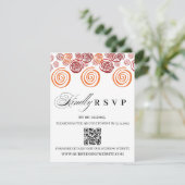Abstract African Shape QR Code Wedding RSVP Card (Debout devant)