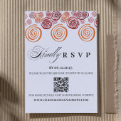 Abstract African Shape QR Code Wedding RSVP Card