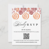 Abstract African Shape QR Code Wedding RSVP Card Kaartje (Voorkant)