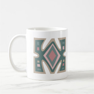 Abstract-afrikaans geometrisch patroon koffiemok