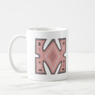 Abstract-afrikaans geometrisch patroon koffiemok