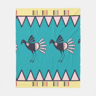 Abstract afrikaans kunststijlontwerp. Handgetrokke Fleece Deken