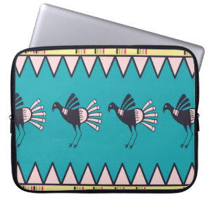 Abstract afrikaans kunststijlontwerp. Handgetrokke Laptop Sleeve