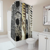 Abstract Afrikaans Oerwoud Tribe Pattern Douchegordijn (In situ)
