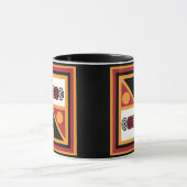 Abstract Afrikaans tribaal geometrisch patroon Mok (Midden)