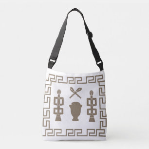 Abstract Afrikaans tribaal ritueel scene kunst Crossbody Tas