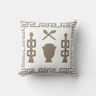 Abstract Afrikaans tribaal ritueel scene kunst Kussen