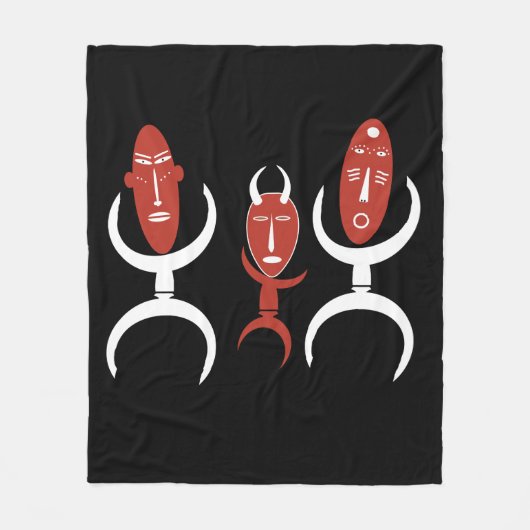 Abstract Afrikaans tribal dansen mensen Fleece Deken (Voorkant)