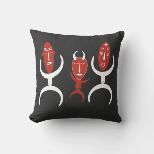 Abstract afrikaans tribal dansen portret kussen