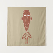 Abstract Afrikaans tribunaal portret Wandkleed (Voorkant)