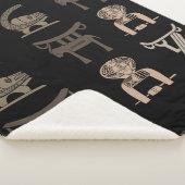 Abstract-afrikaanse stam  kunst sherpa deken (3/4)