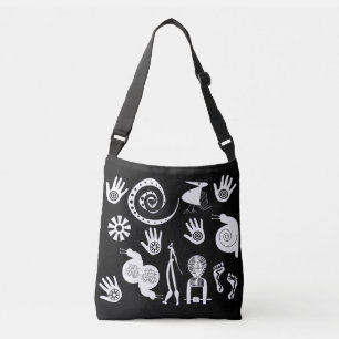 Abstract-Afrikaanse stamkunst Crossbody Tas