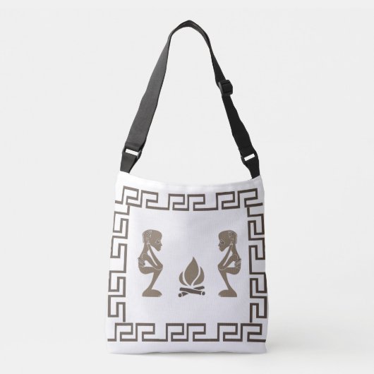 Abstract-Afrikaanse stamkunst Crossbody Tas (Voorkant)