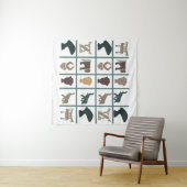 Abstract-Afrikaanse stamkunst Wandkleed (In Situ (horizontaal))