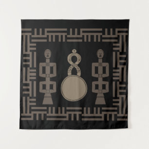 Abstract-Afrikaanse stamkunst Wandkleed