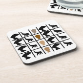 Abstract-Afrikaanse stammenkunst Bier Onderzetter (Linkerzijde)