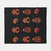 Abstract-Afrikaanse stammenkunst Fleece Deken (Voorkant (Horizontaal))