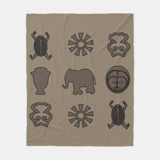 Abstract-Afrikaanse stammenkunst Fleece Deken (Voorkant)