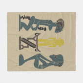 Abstract-Afrikaanse stammenkunst Fleece Deken (Voorkant (Horizontaal))