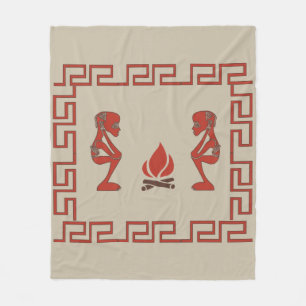 Abstract-Afrikaanse stammenkunst Fleece Deken