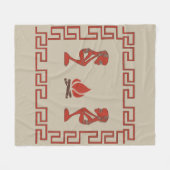 Abstract-Afrikaanse stammenkunst Fleece Deken (Voorkant (Horizontaal))