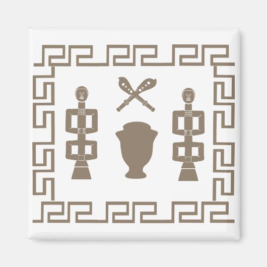 Abstract-Afrikaanse stammenkunst Magneet (Voorkant)