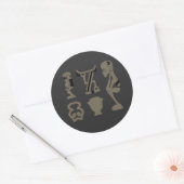 Abstract-Afrikaanse stammenkunst Ronde Sticker (Envelop)