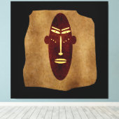 Abstract-afrikaanse stamtekening canvas afdruk (Insitu (Houten vloer))