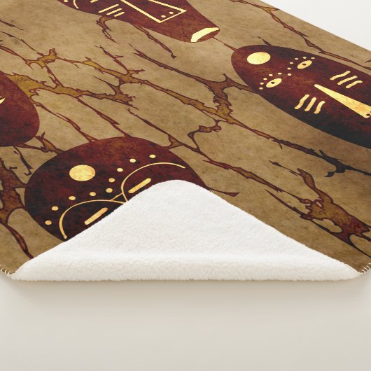 Abstract-afrikaanse stamtekening sherpa deken (3/4)