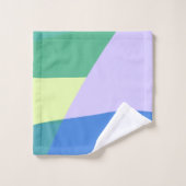 Abstract afspeeldeeg kleurblok lavender groen bad handdoek (Wasdoekje)