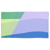 Abstract afspeeldeeg kleurblok lavender groen kussensloop (Voorkant-Links)
