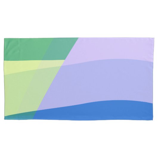 Abstract afspeeldeeg kleurblok lavender groen kussensloop (Voorkant-Links)