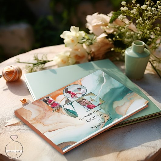 Abstract Agaat Terracotta Marbled Gastenboek