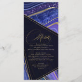 Abstract Agate Wedding Menu V2 Midnight ID827 (Voorkant)