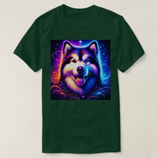 Abstract Alaskan Malamute TShirt (Design voorkant)