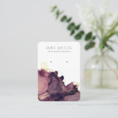 Abstract Alcohol Ink Gold Maroon Woning Display Visitekaartje (Staand voorkant)