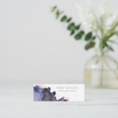 Abstract Alcohol Ink Gold Navy Earning Display Mini Visitekaartje (Staand voorkant)