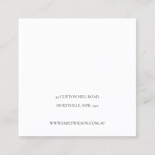 Abstract Alcohol Ink Gold Navy Earning Display Vierkante Visitekaartje (Achterkant)