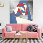 Abstract-Amerika Collage Canvas Afdruk (Insitu (Woonkamer))