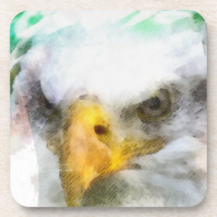 Abstract-Amerikaanse Bald Eagle Bier Onderzetter