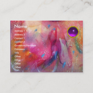 ABSTRACT AMETHYST, helder rood roze blauw paars Visitekaartje