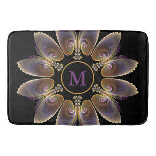 Abstract Angel Wings Mandala Fractal Monogram Badmat