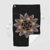 Abstract Angel Wings Mandala Fractal Monogram Golfhanddoek (Insitu)