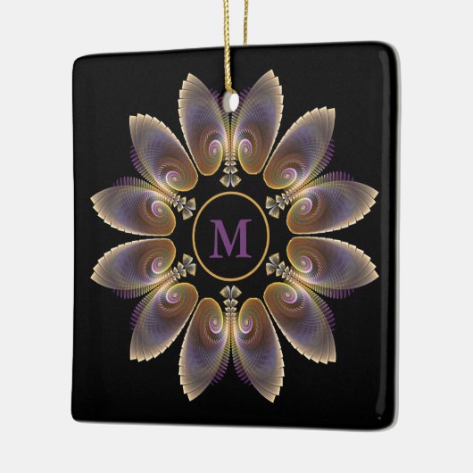 Abstract Angel Wings Mandala Fractal Monogram Keramisch Ornament (Links)