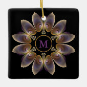 Abstract Angel Wings Mandala Fractal Monogram Keramisch Ornament (Voorkant)