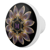 Abstract Angel Wings Mandala Fractal Monogram Keramische Knop (Rechts)